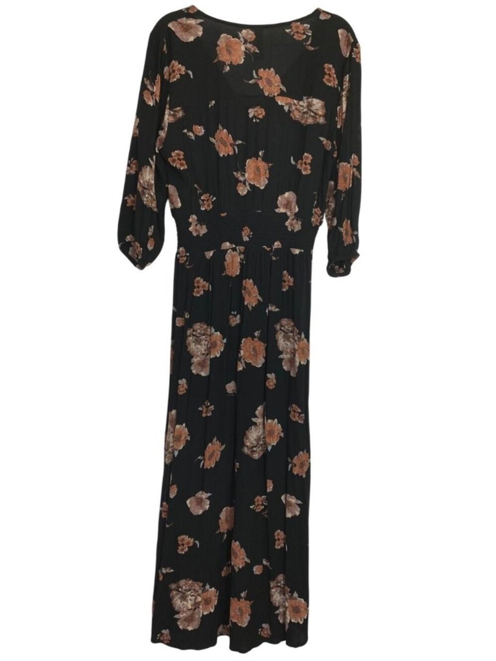 Black Floral Hi Low Dress